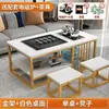 Mesa de Chá para Sala de Estar, Adequada para Apartamentos Pequenos e Escritórios, Conjunto de Chá Totalmente Automático, Conjunto Simples para Preparar Chá, Conjunto de Chá Kung Fu Integrado