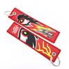 Guangzhou en stock modificación de coches actuación cultural JDM bordado tira de tela cinta llavero colgante adornos venta caliente