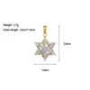 [Oro Real de Cobre] Copo de Nieve Brillante para Viajeros Comercio Exterior Transfronterizo DIY Joyería Hecha a Mano Cobre Circón Microincrustado Accesorios de Colgante