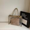 Bolsa Transparente de Gran Capacidad Popular para Mujer de esta Primavera 2025 Nuevo Bolso de Hombro de Gelatina de Moda Bolso Tote Estilo Occidental