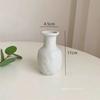Jarrón de cerámica blanco estilo ins, embrión liso, artesanías nórdicas, decoración de escritorio, decoración del hogar, jarrón falso con flores secas.