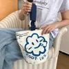 Venta al por mayor del fabricante Bolso de mano artístico de moda Bolso de lona Bolso tipo cubo de gran capacidad para mujer 2026 Nuevo Bolso para almuerzo de trabajo