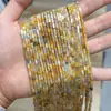 Cuentas rectangulares de piedra natural de 2*4 mm, piezas rectangulares pequeñas, componentes de joyería semiacabados en forma de tira larga, directo del fabricante