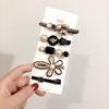 Conjunto de Grampos de Cabelo Vintage Coreano Dongdaemun Mais Vendido Acessórios de Cabelo Presilha Lateral para Mulheres Presilha para Franja Grampo de Cabelo com Pérolas Acessório de Cabeça Presilha de Bico de Pato