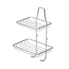 Soporte de jabón de doble capa sin perforaciones de acero inoxidable, secador de jabón, estante escurridor para baño, inodoro, estante para jabonera escurridor