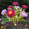 Luces Solares para Suelo de Flor de Loto para Jardín, Luces de Atmósfera de Flores Rojas, Rosas, Amarillas y Moradas, Luces Impermeables para Césped al Aire Libre, Venta Directa del Fabricante