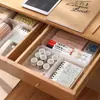 Caja de almacenamiento de escritorio de plástico, estante organizador esmerilado, cesta para lápiz labial, cuidado de la piel, cosméticos, cuchara de cocina, palillos, divisores de cajones