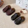 Zapatos de piel para niño 2026, zapatos de piel negros para bebé niño, zapatos para niño pequeño de suela blanda, zapatos de vestir para niño, zapatos negros de una sola pieza para niña