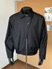 Pantalones cortos de diseño oscuro, chaqueta bomber para hombre, marca de moda de primavera y otoño, elegantes y geniales, holgados y casuales, con cuello de solapa