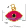 L45 Accesorios para joyería DIY cobre puro chapado en oro plateado recubierto de oro estilo europeo y americano Ojo del Diablo colgante multicolor