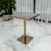 Mobiliario de Restaurante Mesa de Comedor de Pizarra Personalizada para Restaurante Occidental Sofá de Cabina Semicircular de Acero Inoxidable Combinación Mesas y Sillas Comerciales para Restaurante