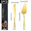 Amazon Explosiones Acero Inoxidable 430 Cuchillo Pala para Pastel de Boda Juego de Dos Piezas Creativo Fiesta de Cumpleaños Cuchillo Pala para Pizza