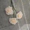 Flor de simulação três cabeças rosa diamante fábrica direta alta qualidade nova flor canteiro de flores flor de casamento flor material de flor essencial
