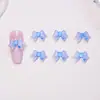 Accesorios de arte de uñas con lazo de collar transparente de hielo cruzado, accesorios pequeños de resina para pendientes DIY, horquilla, accesorios para uñas