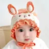 Sombreros de Lana Tejidos de Estilo Coreano Ins con Letras para Niños y Niñas, Gorros de Invierno Cálidos para Bebés, Tendencia