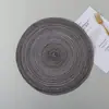 Mantel Individual para Mesa de Comedor del Hogar Estilo Nórdico, Fondo de Lino para Fotografía de Alimentos y Horneado Casero, Mantel Redondo Aislante Térmico Transfronterizo, Mantel de Hilo de Algodón