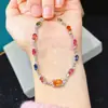 Pulsera de Zafiro de Color Natural Puro, Piedra Preciosa Grado 5A, Tamaño 4*6, 5.5*8mm Plata 925 Finamente Incrustada con Peso Pesado