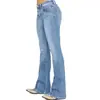 Temu Amazon Comércio Exterior Transfronteiriço Moda Feminina Europeia e Americana Jeans Flare Longo Rasgado de Cintura Baixa para Mulheres