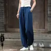 (Personalizado) Otoño 2026 Nuevo Estilo Artístico Lavado con Arena Algodón Lino Suelto Adelgazantes Pantalones Largos Pantalones de Lino Linterna para Mujer