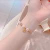 Pulseira de cristal rosa estilo coreano ins anel único Moda Feminina cristal de morango acessórios ouro areia pulseira joia