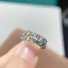 Hebilla de oreja de apatita natural de alta calidad, tamaño de la piedra principal de apatita de alta calidad: Plata de ley 925 chapada en oro blanco 3*3 mm
