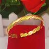 Pulsera de cobre latón imitación oro joyería Viento Nacional apertura amor entrelazado pulsera de mujer adornos de mano no se desvanecen