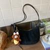 Bolsa Feminina Transfronteiriça Estilo Coreano Casual Textura de Camurça Fashion e Versátil Temperamento Retrô Para o Dia a Dia Ombro Transversal