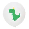Decoración de fiesta de cumpleaños temática de dinosaurios infantiles linda bandera de pterosaurio globo bandera de pastel diseño de fondo
