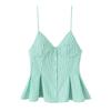 Exportación Transfronteriza Ropa de Mujer 2025 Verano Estilo Europeo y Americano Estilo Falda Corta Top Camisola Rayado sin Espalda para Mujer E26013