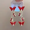 Pendientes de Botón Florales Brillantes en Contraste Rosa y Azul para Mujer, Diseño de Nicho, Sensación Exagerada y de Alta Gama, Artesanía Exquisita, Pendientes Impresionantes y Elegantes