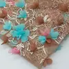 Tecido com bordado de ponto em linha multicolorida, vestido cheongsam com flor, encomenda manual, tecido de malha bordada
