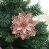 Decoraciones de Navidad combinación grande de flor de cerezo flor de Pascua flor de Navidad adorno colgante para árbol de Navidad flor de simulación flor de Pascua