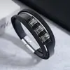 Pulseira Quadrada de Couro com Padrão de Bolinhas Transfronteiriça para Homens, Pulseira Fashion e Versátil para Mulheres, Acessórios Personalizados de Hip-Hop de Alta Qualidade