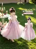 Vestido Lepei Princesa para Meninas Primavera e Outono 2026 Novo Doce Veludo Pom-pom Xale Vestido com Forro de Lã para Festa de Aniversário Infantil