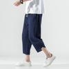 Estilo chino japonés verano delgado para hombre pantalones harem sueltos de algodón lino talla grande bombachos vintage pantalones capri al por mayor