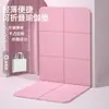 Esterilla de yoga portátil plegable para mujer, esterilla de fitness para uso doméstico, alfombrilla antideslizante para entrenamiento en dormitorio de estudiante, esterilla de ejercicio silenciosa