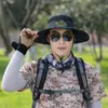 Sombrero de ala ancha grande de 15 cm para hombre, sombrero de protección solar para exteriores, sombrero de sol de verano, sombrero de pesca, sombrero de pescador para montañismo