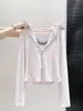 Nueva camiseta informal de manga larga con lunares para mujer, otoño de 2026, corte ajustado, adecuada para usar en capas, conjunto de dos piezas A13663