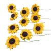 Girasol de Papel Mini 4cm Flor Artificial Girasol Decoración para Fiesta Navideña Boda Suministros Se Puede Usar como Corona