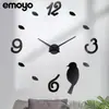 AliExpress moderno simple creativo nuevo reloj de pared acrílico moda DIY pegatinas de pared decorativo 3D reloj de casa Pared