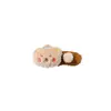 Presilha de Cabelo de Pelúcia Desenho Animado para Mulheres, Presilha Bico de Pato Urso Pudim Fofo de Outono e Inverno, Grampo Estiloso para Parte de Trás da Cabeça, Acessório de Cabelo Versátil de Lado