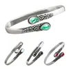 Bestseller transfronterizo: Aleación de zinc incrustada con diamantes verdes, pulsera para hombre y mujer, nuevo estilo europeo y americano, totalmente pulida, pulsera vintage en forma de cruz