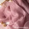Bufanda de Cachemira Lisa de Terciopelo en Anillo para Mujer, Estilo Fino de Verano, Chal Protector Solar, Bufanda Larga de Seda para Habitaciones con Aire Acondicionado, 1*2.3m