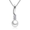 Wei Hua borla perla suave hermoso collar colgante mujer versión coreana moda plata joyería fabricantes