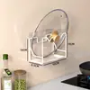Suporte de Tampa de Panela de Parede Suporte de Armazenamento de Cozinha sem Furo Suporte de Armazenamento Doméstico Multifuncional Suporte de Tábua de Corte Suporte de Tábua de Corte Multicamada