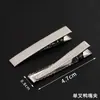 Pinza para el cabello de acero inoxidable 304 de doble punta tipo pico de pato Piezas para accesorios de cabello DIY Pinza de una punta con base cuadrada