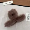 Pinza para el Cabello de Tamaño Mediano Color Maillard Otoño e Invierno Estilo Coreano Elegante Pinza para el Cabello de la Parte Posterior de la Cabeza Fácil de Usar Accesorio Diario para el Cabello en Forma de Y