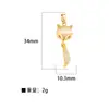 Xi Yin Transfronterizo Europa y América ins Moda Personalidad Hip Hop Colgante Perforado Cobre Microincrustado Circonita Colgante de Cobre de 26 Letras