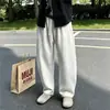 Nuevos pantalones casuales de hombre de algodón chenille con patrón de espiga para otoño e invierno, pantalones de pierna curva relajada, pantalones de pierna ancha, pantalones largos de pierna recta