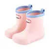Botas de Lluvia Happy Mary para Niños Comercio Transfronterizo Suela Suave Antideslizante Eva Calzado de Exterior para Niños Pequeños y Medianos, Niños y Niñas, Botas de Lluvia de Media Pantorrilla